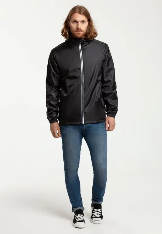 Ветровка мужская Fastplant черная, размер XXL