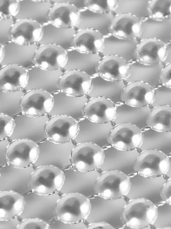 Лента с имитацией выпуклых страз, 11.5 см, 9&plusmn;1 м, цвет серебряный