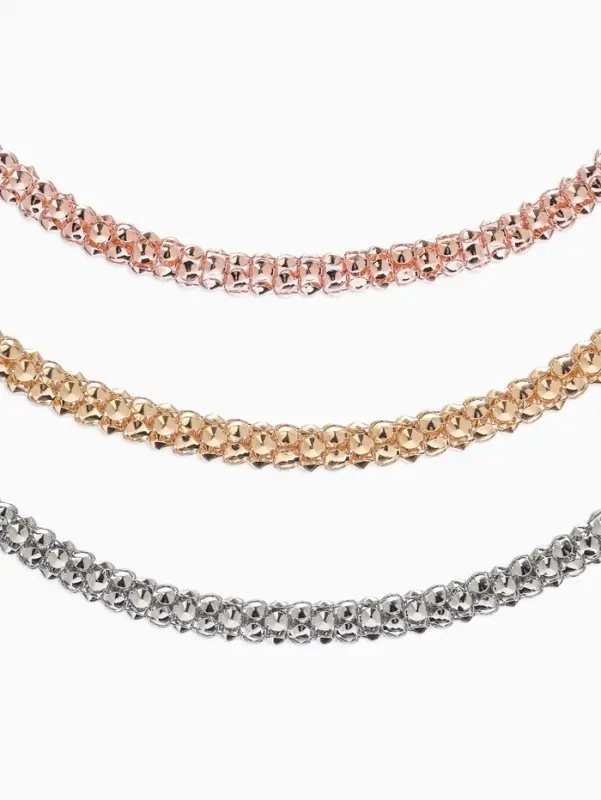 Чокеры &laquo;Плетение&raquo;, набор 3 шт. тянется, 35 + удлинитель 5 см, разноцветные