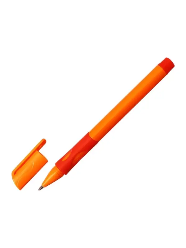 Ручка шариковая, 0.7 мм, стержень синий, корпус с резиновым держателем, МИКС