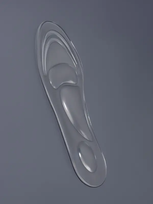 Стельки для обуви, универсальные, силиконовые, на клеевой основе, р-р RU до 40 (р-р Пр-ля до 40), 26 см, пара, прозрачные