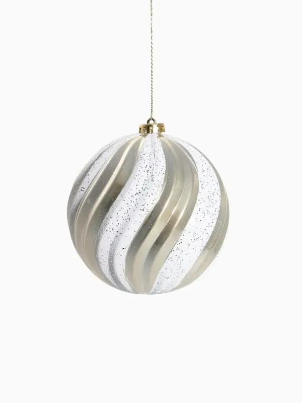 Ёлочные игрушки &laquo;Праздничное ассорти&raquo;, шары новогодние, d=15 см, набор 3 шт., бело-золотой