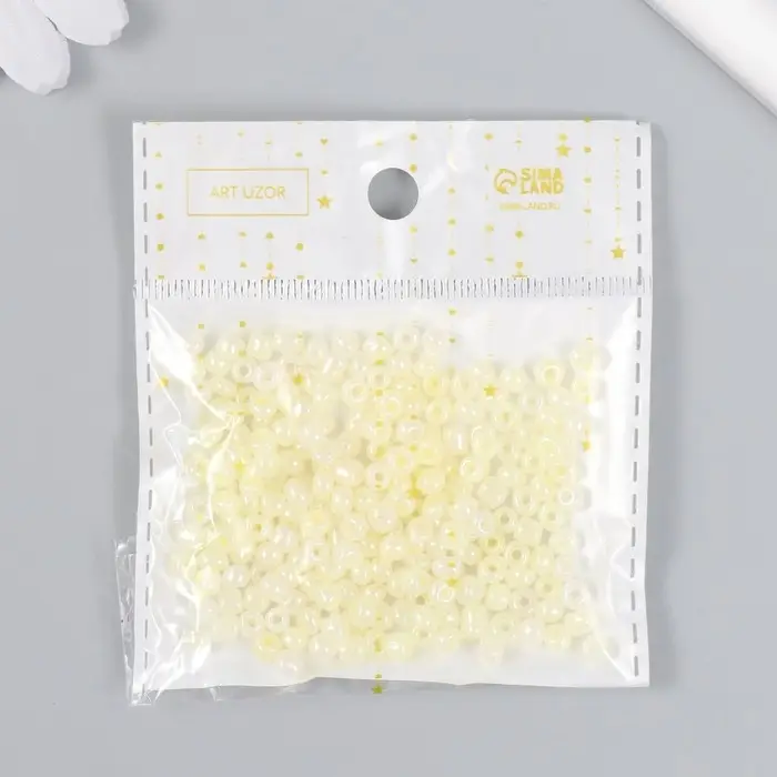 Бисер круглый 6/0  Бисер круглый 6/0 "Персиковый перламутр" 20 гр