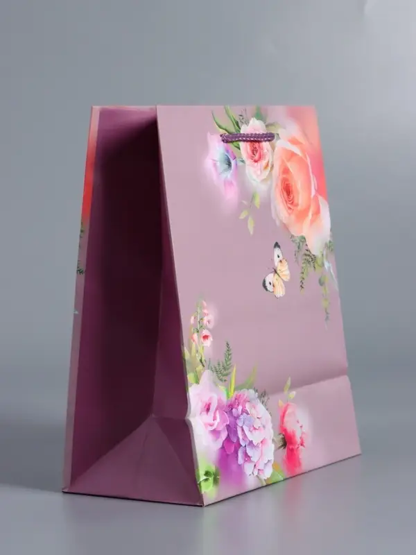 Пакет подарочный ламинированный, "Танец бабочки" 18 х 22,3 х 10 см