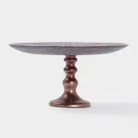 Блюдо для торта Inspiration, d=28 см, на ножке, стекло, фиолетовое