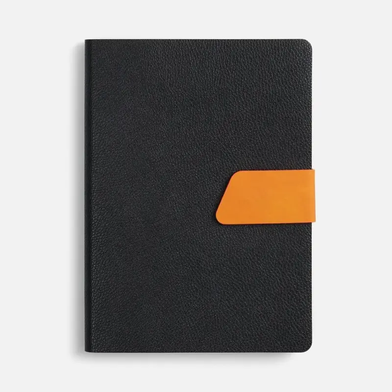 Ежедневник Boom, недатированный, черный с оранжевым Ежедневник Boom, недатированный, черный с оранжевым