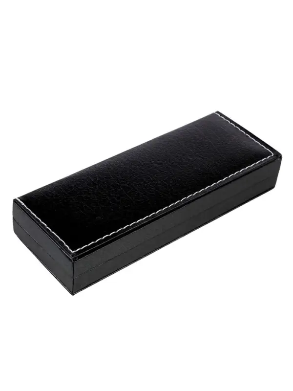 Ручка подарочная Calligrata &laquo;Классика&raquo;, шариковая, в футляре кожзам, корпус чёрный с серебристым