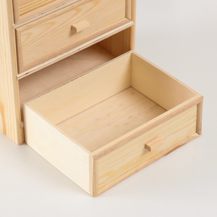 Шкатулка дерево под роспись 5 ящиков Шкатулка дерево под роспись 5 ящиков "Комод" 18х12х36 см