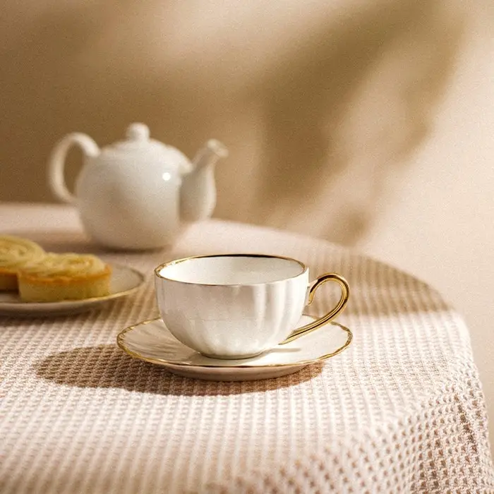 Чайная пара фарфоровая SL Home &laquo;Гарда&raquo;, 2 предмета: чашка 200 мл, блюдце d=15 см, белая
