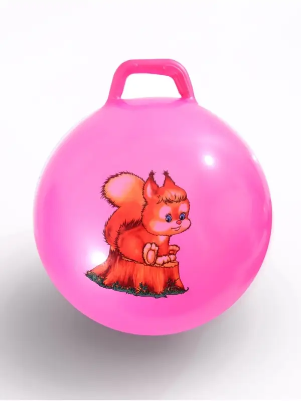 Мяч - прыгун с ручкой ONLYTOP, d=55 см, МИКС