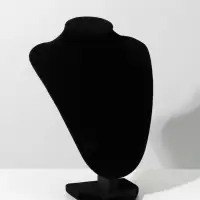 Бюст для украшений QF, 15.5&times;10&times;25 см, h=25 см, чёрный