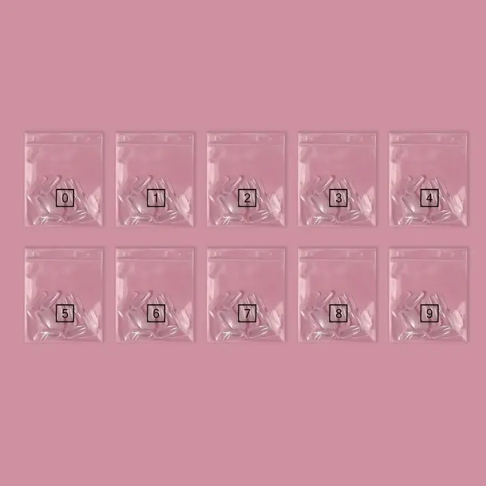 Типсы для наращивания ногтей, 500 шт., форма овал, 10 размеров, прозрачные