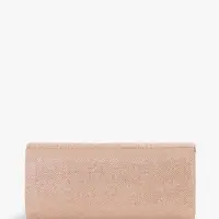 Сумка-клатч женская вечерняя на магните, на сребристой цепочке, блестящая, золотистая