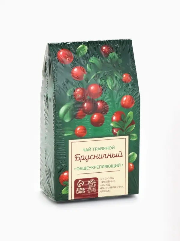 Ягодно-травяной чай &laquo;Общеукрепляющий&raquo;: брусника, шиповник, чабрец, красная рябина, арония, 50 г
