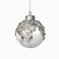 Набор шаров пластик d-8 см, 9 шт "Оллин" нежность, серебро Набор шаров пластик d-8 см, 9 шт "Оллин" нежность, серебро