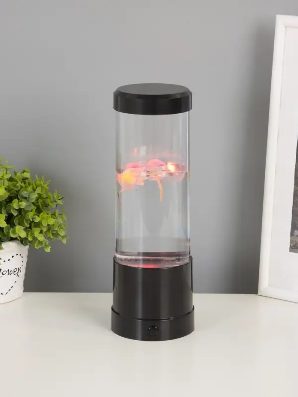 Лава - лампа RISALUX &laquo;Медузы&raquo;, подсветка, RGB, USB, 3-5 Вт, чёрная, 9&times;9&times;25.5 см