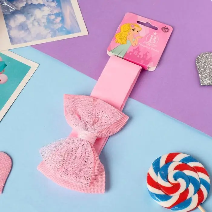 Повязка для волос Повязка для волос "Модница" сверкание, 10,5х6,5 см, розовый