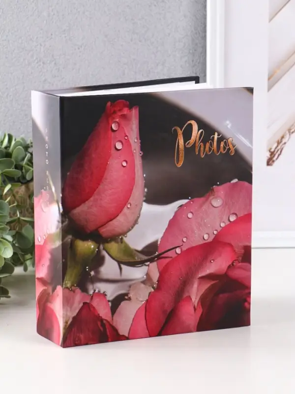 Фотоальбом 200 фото 10X15см, "Бутон розы", ПП карм.