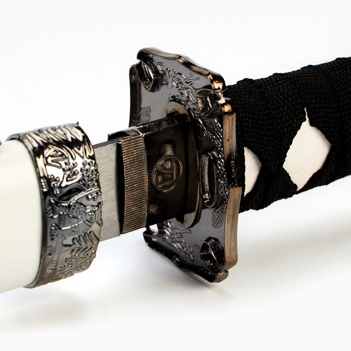 Сувенирное оружие «Катана Озэму», 78см, клинок 39 см, белые ножны