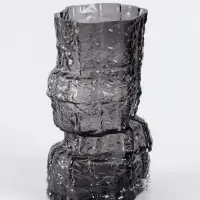 Ваза «Гоэтано», 24.5×13 см, стекло, чёрная