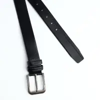 Ремень мужской, ширина 4 см, винт, пряжка металл, чёрный