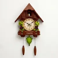 Часы настенные интерьерные большие с кукушкой &laquo;Лоза&raquo;, плавный ход, 63&times;10&times;36 см, коричневые