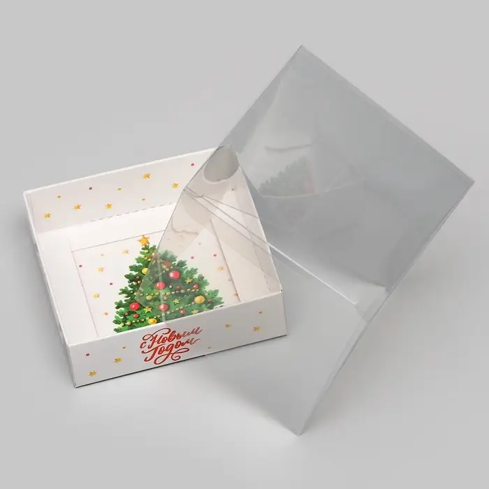 Коробка для кондитерских изделий «С Новым годом», 10×10×10 см