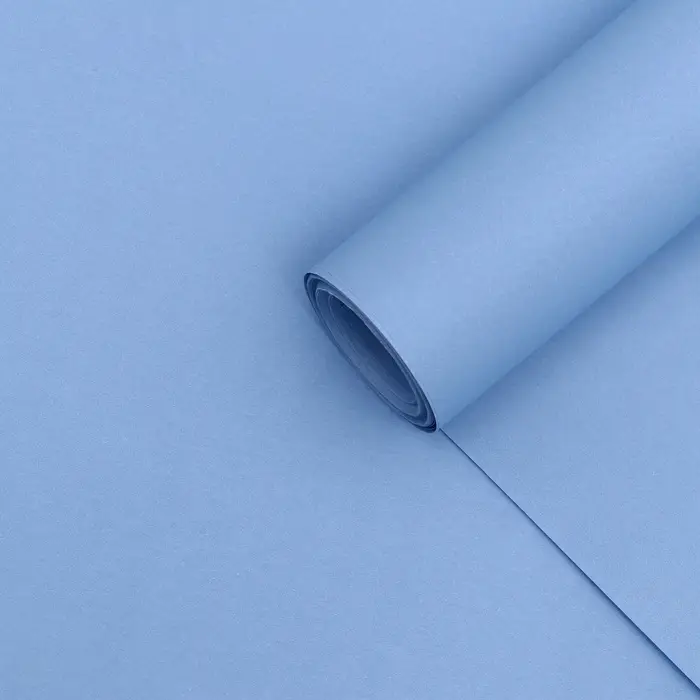 Бумага для декора и флористики, крафт, синяя, однотонная, двусторонняя, рулон 1 шт., 0.68&times;10 &plusmn;5% м