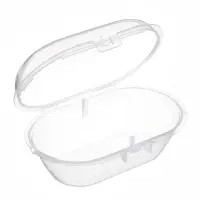 Соски-пустышки, от 0 мес., латекс, классические, в контейнере, набор из 2 шт., айвори/серо-зелёный, M&B