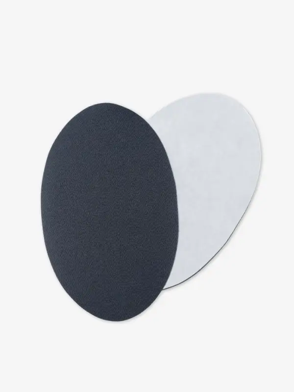 Заплатки для одежды, 15.5&times;9.5 см, термоклеевые, 2 шт., тёмно-серые