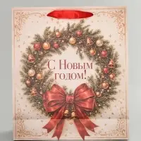 Пакет подарочный &laquo;Новогодняя пора&raquo;, 26&times;30&times;9 см, набор 3 шт.