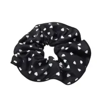 Резинка для волос "Орбита гранд" сердца, 15 см, бело-чёрный