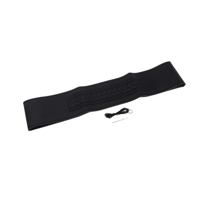 Оплетка на руль TORSO, 38 см, искусственная кожа, узор, черная нить Оплетка на руль TORSO, 38 см, искусственная кожа, узор, черная нить