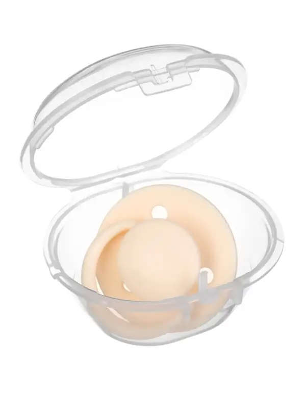 Соска - пустышка классическая, латекс, цв.айвори, в контейнере, от 6 мес., M&B Соска - пустышка классическая, латекс, цв.айвори, в контейнере, от 6 мес., M&B