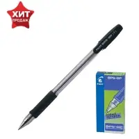Ручка шариковая Pilot. BPS-GP, чёрный стержень BPS-GP-F, узел 0.7 мм, на масляной основе, резиновый упор