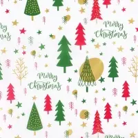 Бумага упаковочная тишью "Зимний лес", белая, 50 х 66 см Бумага упаковочная тишью "Зимний лес", белая, 50 х 66 см