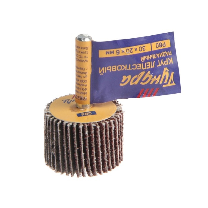 Круг лепестковый радиальный ТУНДРА, 30 х 20 х 6 мм, Р80 Круг лепестковый радиальный ТУНДРА, 30 х 20 х 6 мм, Р80