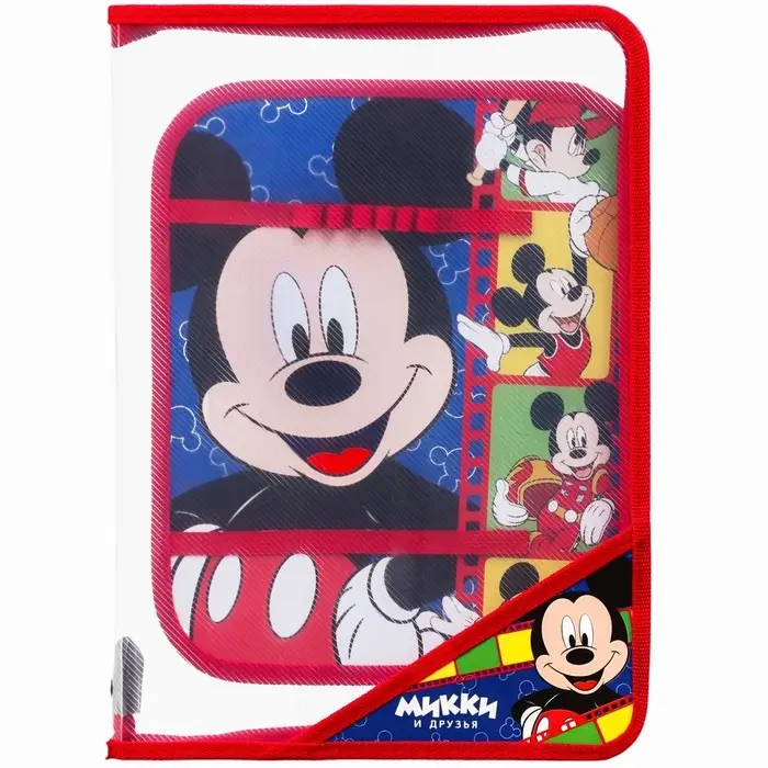 Папка пластиковая А4, на молнии, Микки Маус Папка пластиковая А4, на молнии, Микки Маус