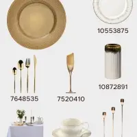 Тарелка WY Golden rays, d=20 см, фарфор, белая