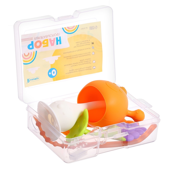 Набор прорезывателей, щётка, прорезыватель на руку, фрукт, 4 шт. Набор прорезывателей, щётка, прорезыватель на руку, фрукт, 4 шт.