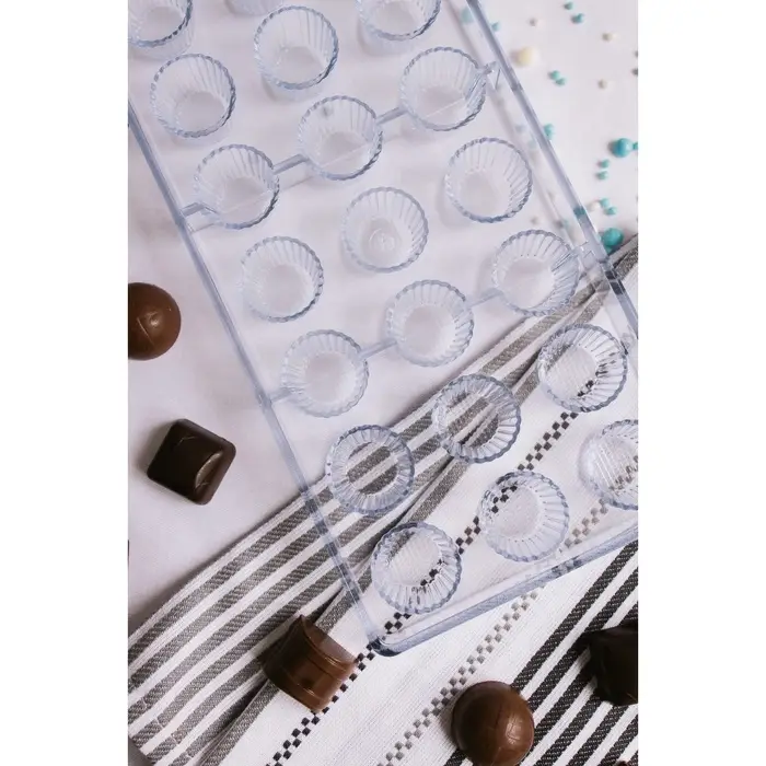 Форма для конфет и шоколада KONFINETTA &laquo;Конфетти&raquo;, пластик, 27.5&times;13.5 см, 21 ячейка, прозрачная