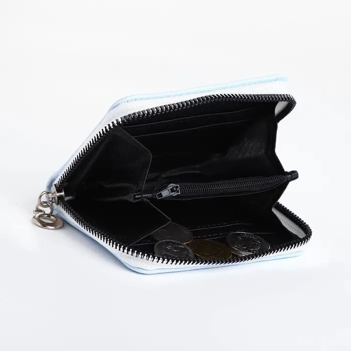 Кошелёк на молнии &laquo;Фея воздуха&raquo;, отдел для карт, для монет, голубой