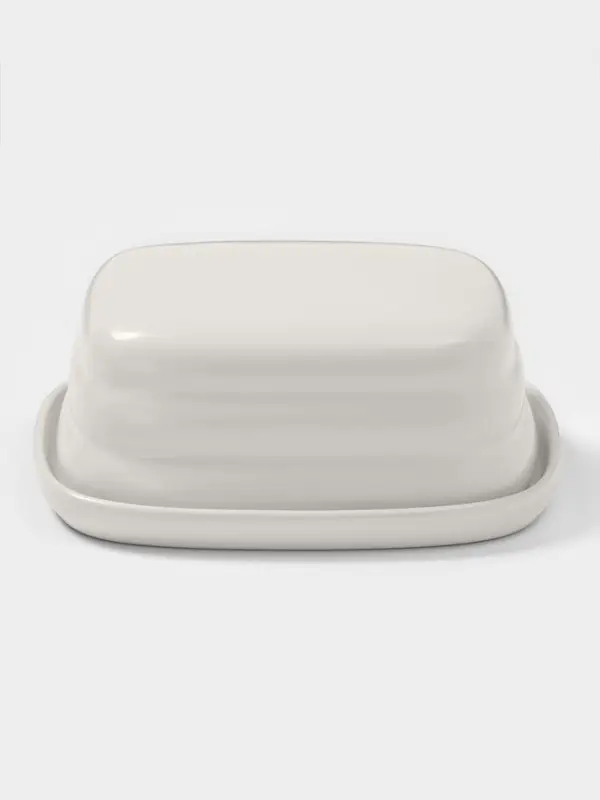 Маслёнка Доляна &laquo;Зефир&raquo;, 16&times;13.5&times;5 см, керамика, белая