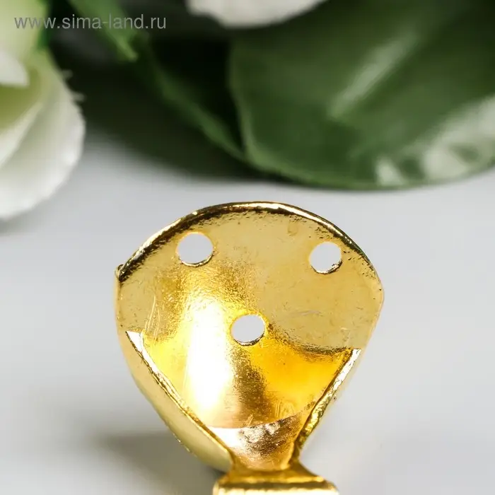 Уголок (ножка) для шкатулки металл &laquo;Царская&raquo;, набор 4 шт., под золото, 2.5&times;2.2 см