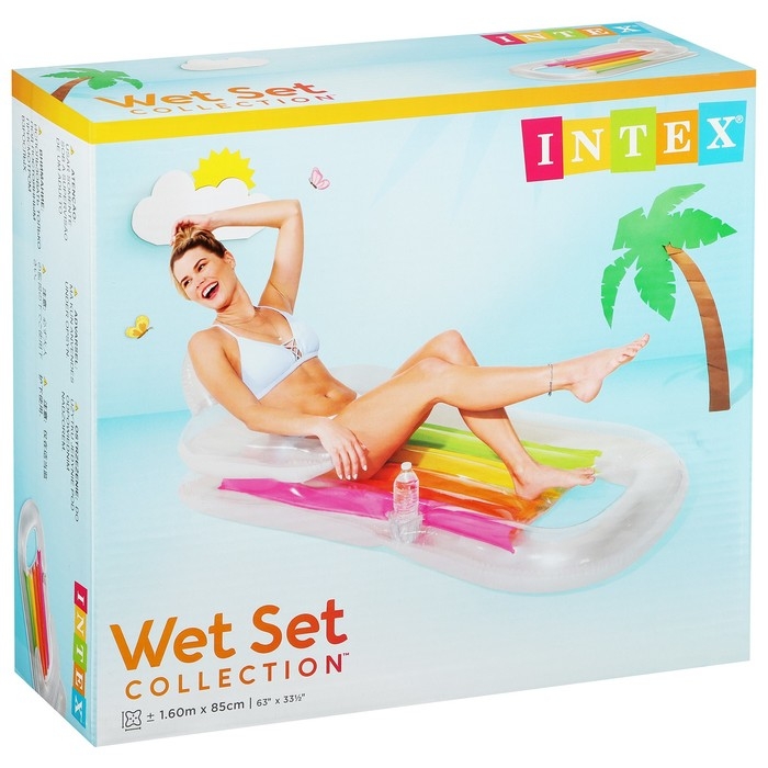 Матрас-кресло для плавания «Королевский», 160 х 85 см, цвет МИКС, 58802NP INTEX Матрас-кресло для плавания «Королевский», 160 х 85 см, цвет МИКС, 58802NP INTEX