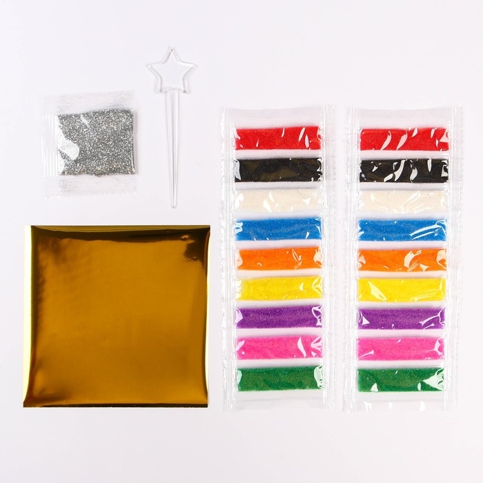 Набор для творчества: фреска песком с блёстками (9 цветов), Набор для творчества: фреска песком с блёстками (9 цветов), "Рапунцель", Принцессы