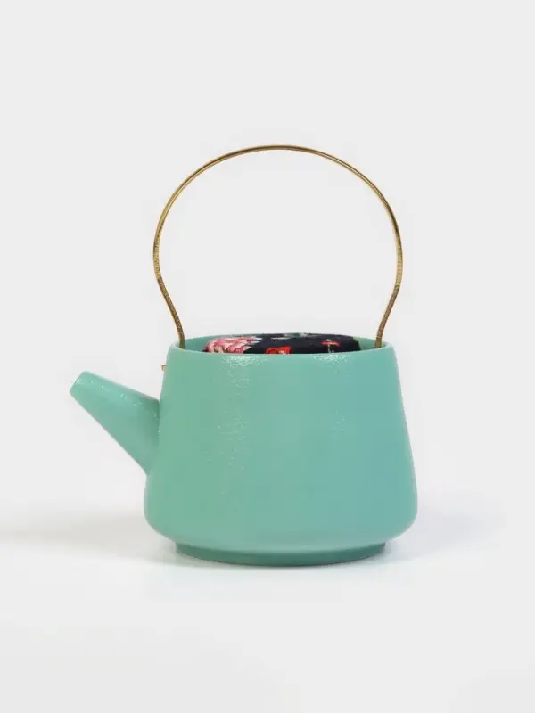 Набор для чайной церемонии &laquo;Хасима&raquo;, 9 предметов, на 4 персоны, чашка 40 мл, чайник 200 мл, керамика, бирюзовый