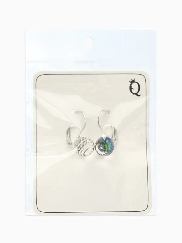 Серьги со стразами &laquo;Радужный день&raquo;, шарик гранёный, миксы