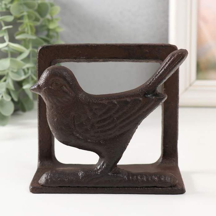 Сувенир чугун подставка  Сувенир чугун подставка "Птица" 10,5х6,4х11,5 см