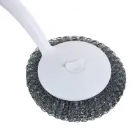 Губка для мытья посуды с ручкой тм VETTA, 25,5x9,5x6,5см, металл, пластик, 2 цвета